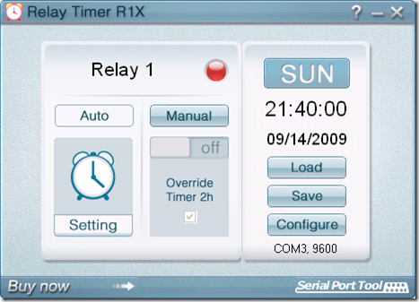 Relay Timer R1X Main GUI