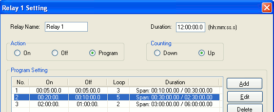 Quick Timer R2X - Setting