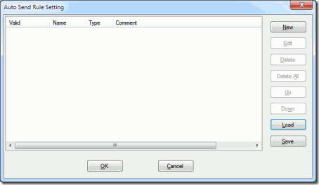 Auto Send Rul Setting Dialog