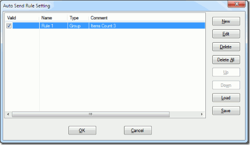 Auto Send Rule Setting