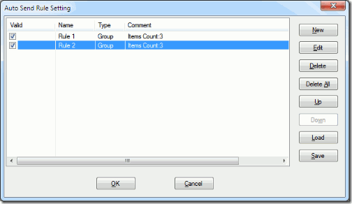Auto Send Rule Setting