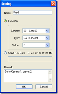 PTZ Controller Command Setting