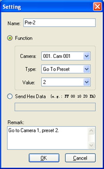 PTZ Controller Command Setting