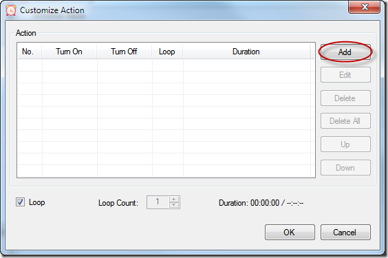 Relay Timer R1X - Customize Action