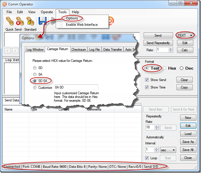 Configure WiFly GSX/EZX Module with Comm Operator