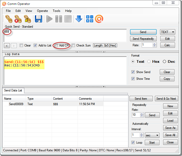 Comm Operator - WiFly Module - Command Mode