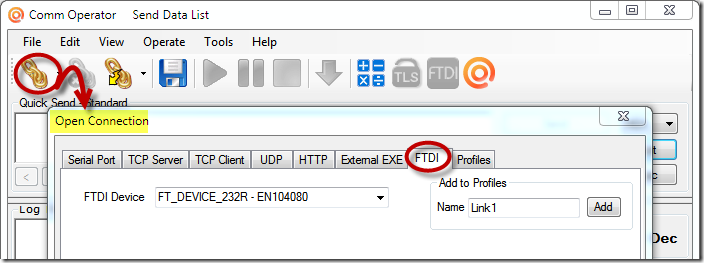 Open DMX Device port - FTDI