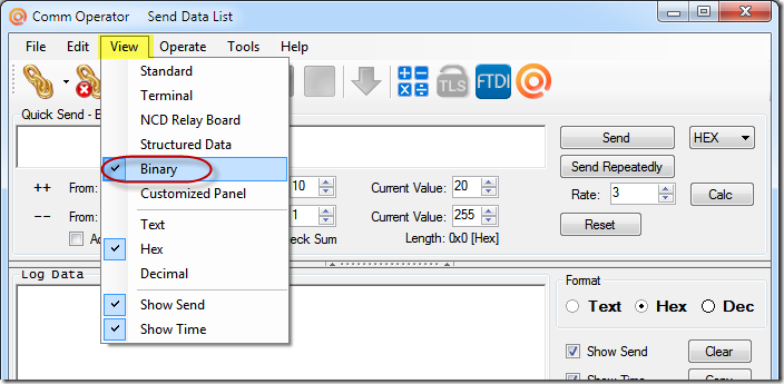 Open Binary Panel