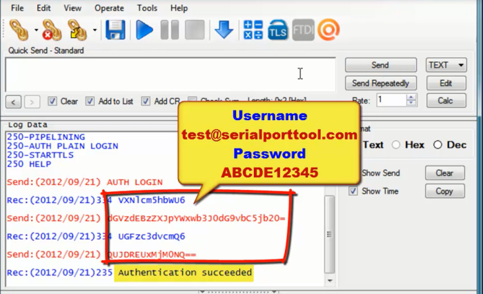 Comm Operator - Test SMTP Protocol