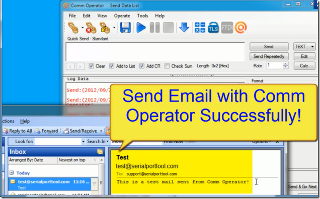 Comm Operator - Test SMTP Successfully