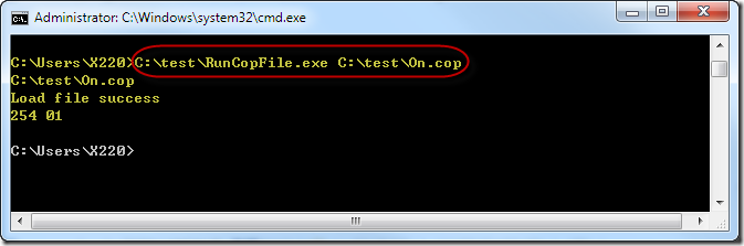RunCopFile - Command Line