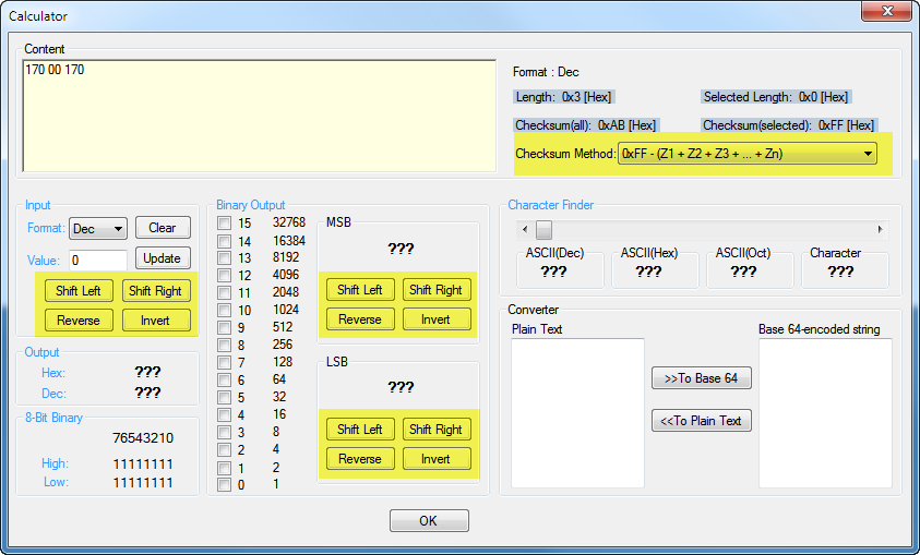 caterpillar checksum calculator