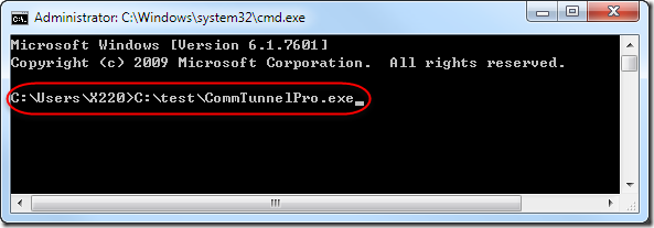 Comm Tunnel Pro - Command Line