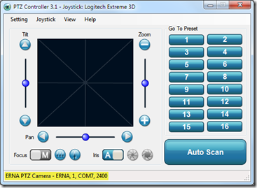 PTZ Controller -Control ENRA Protocol PTZ Camera