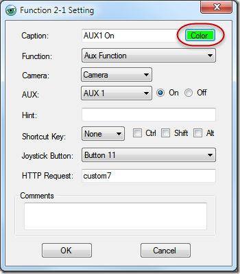 PTZ Controller -Custom Function Setting