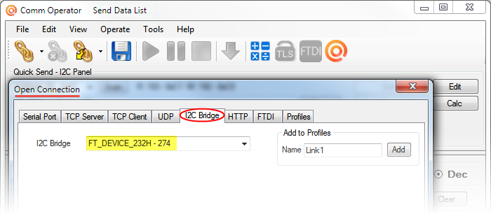 Comm Operator - I2C Bridge - Connect CMPS11