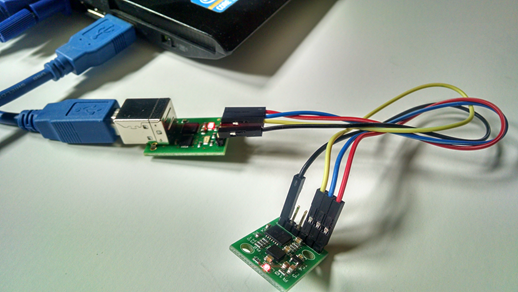 Connect USB-I2C with CMPS11 to Computer