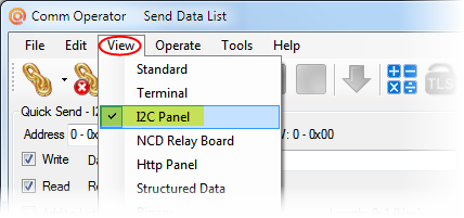 Comm Operator - I2C Panel