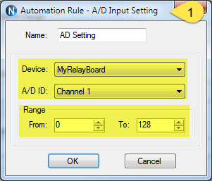 N-Button Automation A/D Input Setting Device and Range