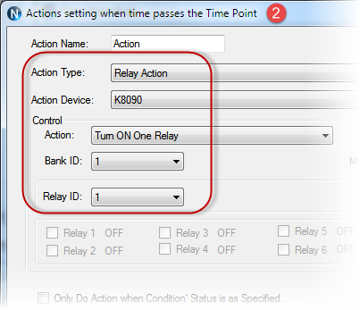 N-Button Automation Control Action for Time Point rule