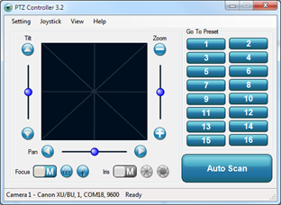 PTZ Controller mini view