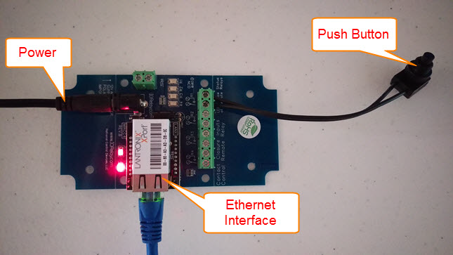 Ethernet push notification board