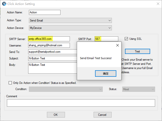 Automation Setting Hotmail