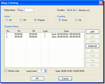 Quick Timer R4X - Relay 2 Setting