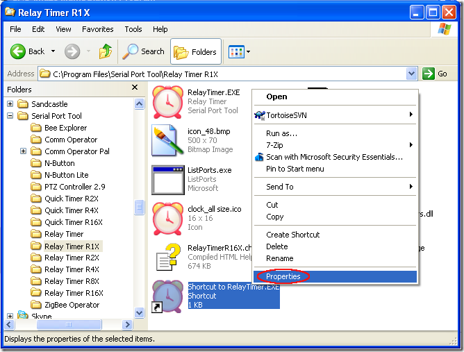 Relay Timer R1X - Properties