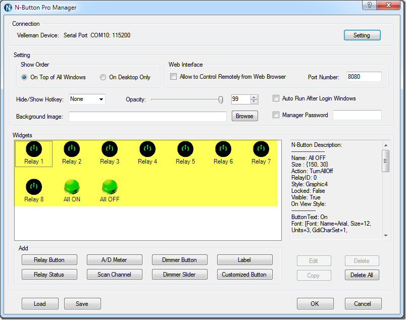 N-Button Pro Manger - Create Relay Buttons for K8090