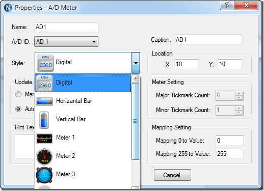 N-Button Pro - A/D Meter