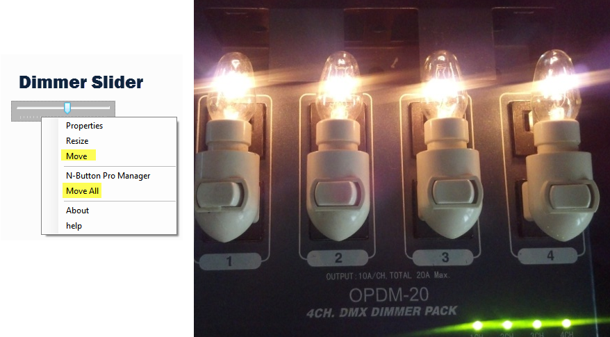 Dimmer Slider Controller