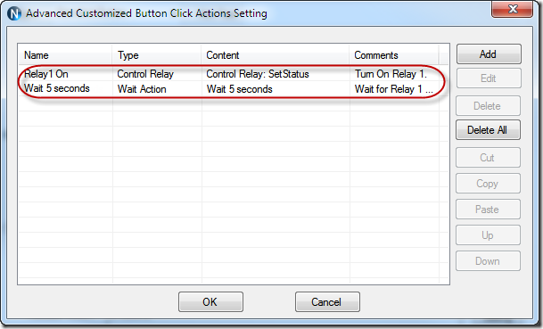 Click Actions Setting