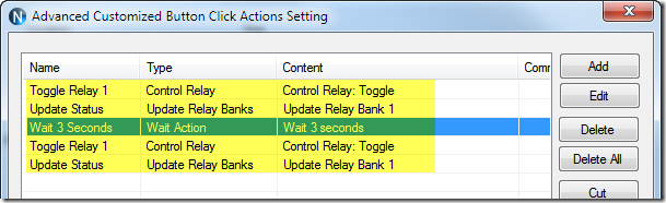 Sample Relay Actions