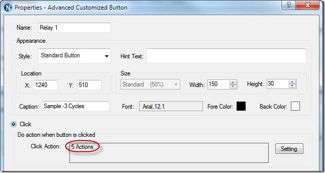 Properties- Advanced Customized Button