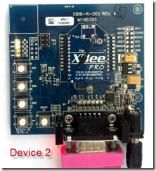 ZigBee Module 2 on Digi's ZigBee to Serial Port adapter