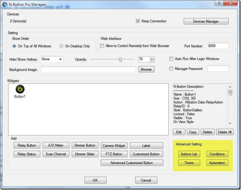 N-Button Pro - Advanced Setting