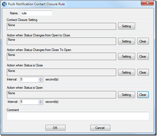 Push Notification Contact Closure Rule