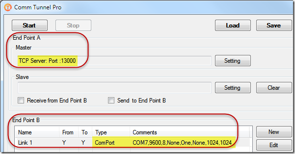 Comm Tunnel Pro Setting