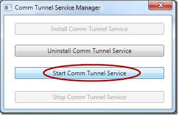 Start Comm Tunnel Service