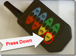 Press down Key Fob button