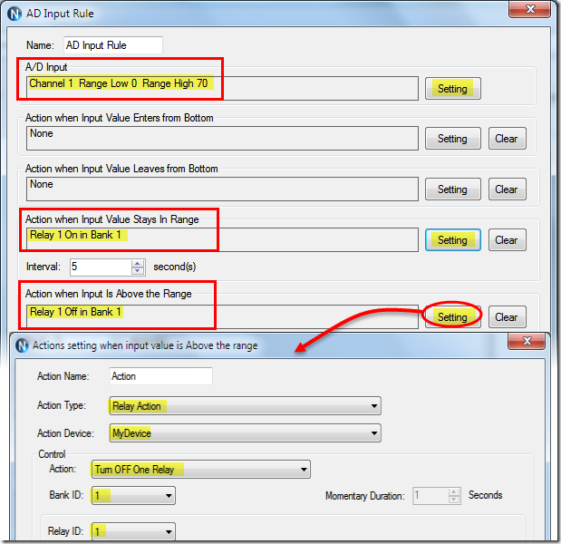 N-Button Automation AD input rule