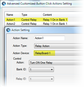 N-Button Group Customized Button Action Setting