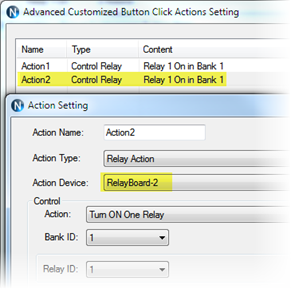 N-Button Group Customized Button Action Setting