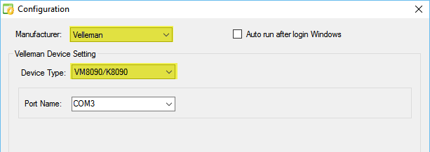 Relay Timer R8X - Configuration - Velleman - VM8090/K8090