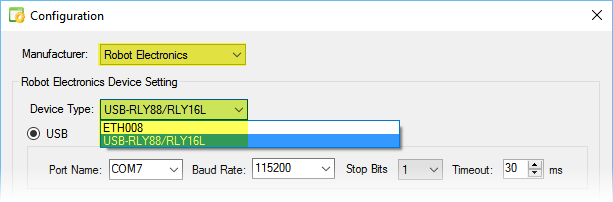 Relay Timer R8X - Configuration - USB- RLY88/RLY16L