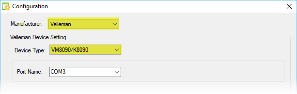 Quick Timer R8X - Configuration - Velleman VM8090/K8090