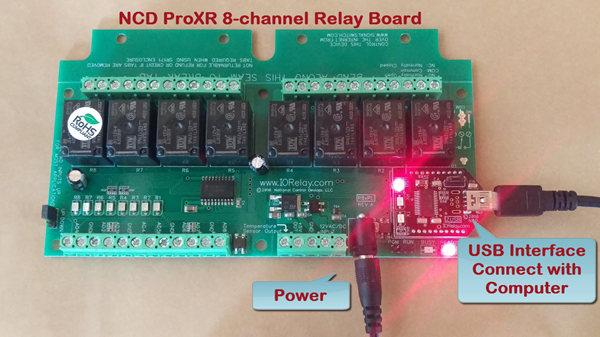 ProXR 8-channel relay board of National Control Devices