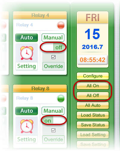 Relay Timer R8X software - Control Relay - On/Off