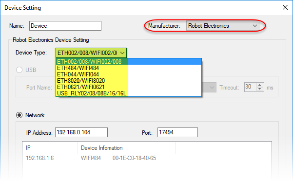 N-Button Device Setting - Robot Electronics Relay Boards